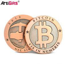 China suppliers product shopping custom design antiqu metal bit coin